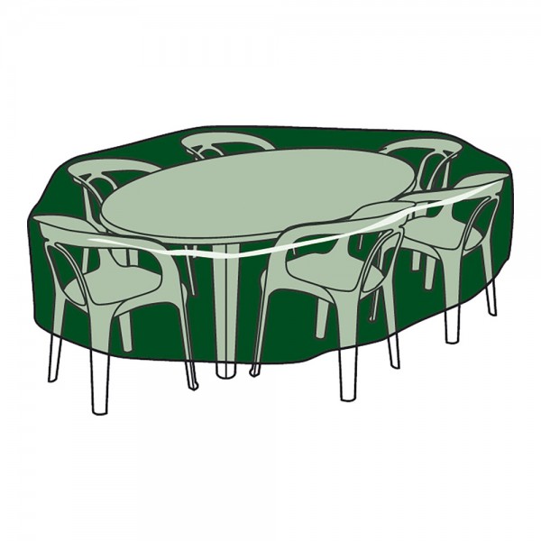 Funda de protección, cubre mesa y sillas, ø120 x 90 cm, 100 g/m²