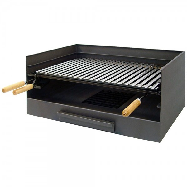 Cajón con parrilla inoxidable 61 x 40 x 32 cm