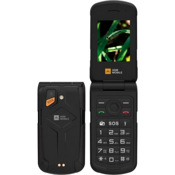 Agm m10 flip 4g black / rugerizado / móvil 2.4"